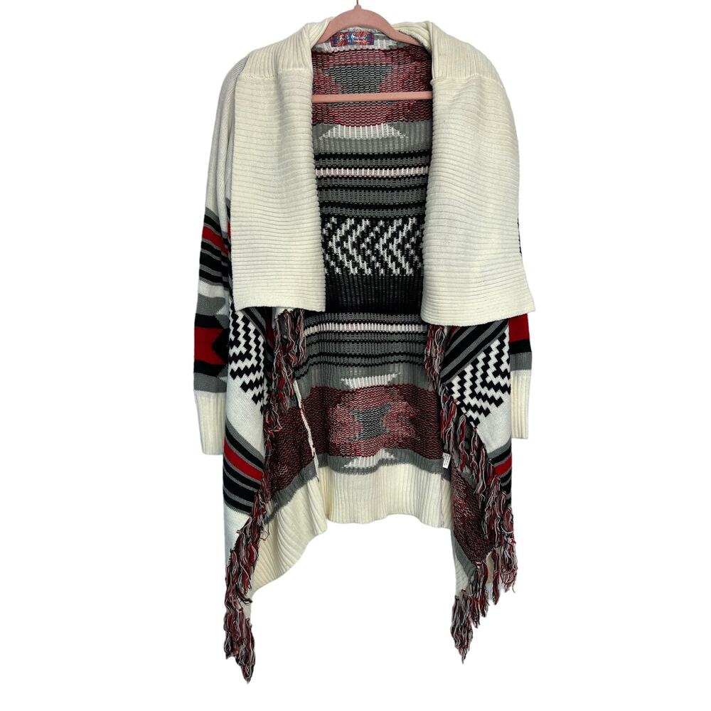 Trendology Selfie Couture Boho Western Tribal Chunky Casual Cardigan Sweater S/M